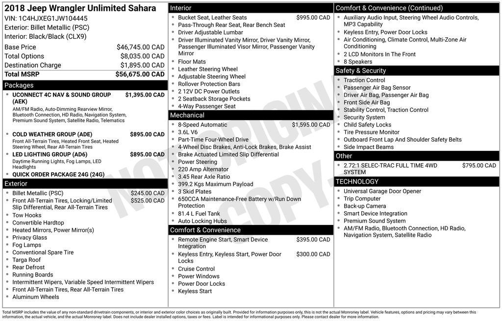 2018 Jeep Wrangler Unlimited Sahara