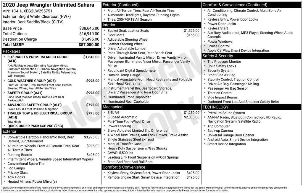 2020 Jeep Wrangler Unlimited Sahara
