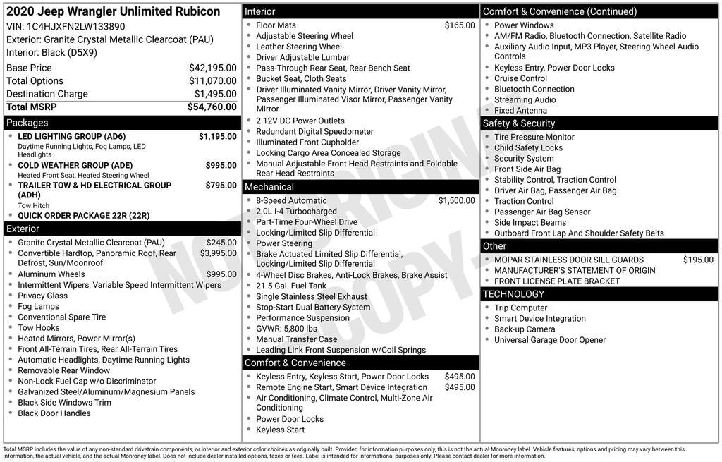 2020 Jeep Wrangler Unlimited Rubicon
