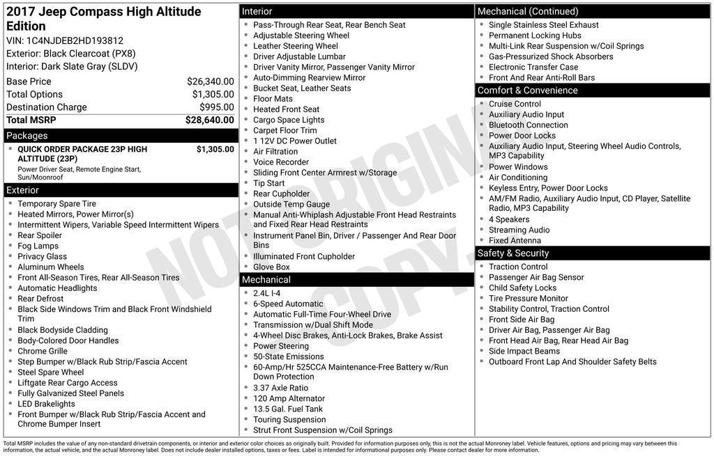 2017 Jeep Compass High Altitude