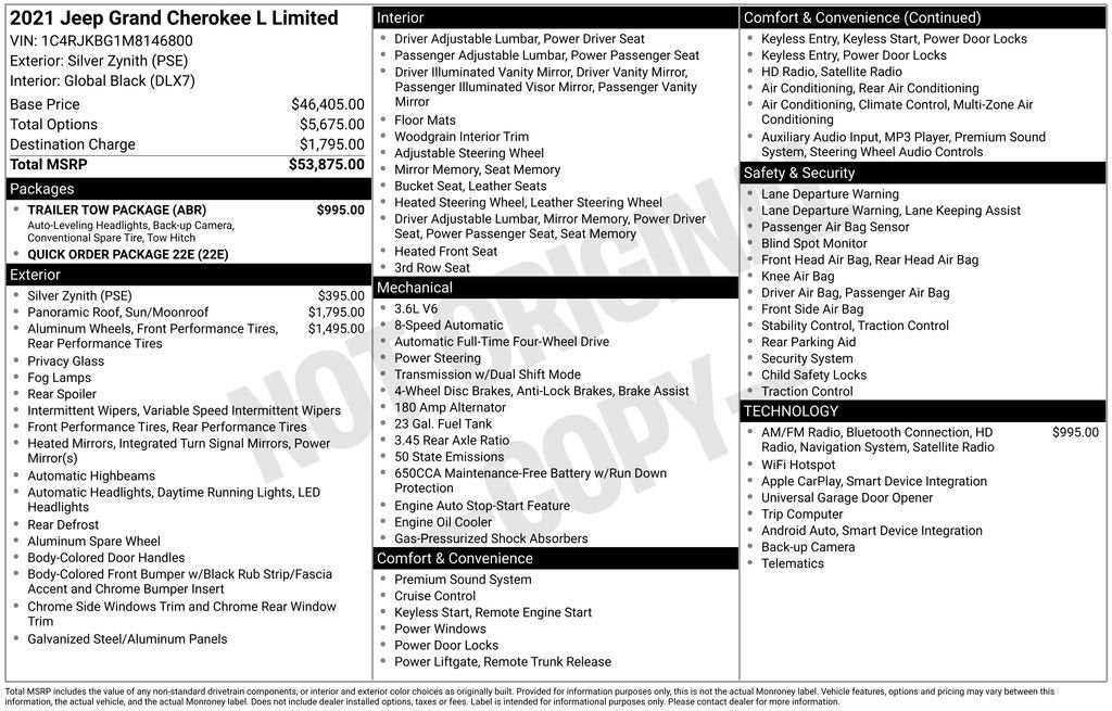 2021 Jeep Grand Cherokee L Limited