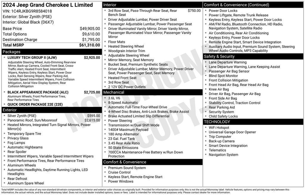 2024 Jeep Grand Cherokee L Limited 4x4