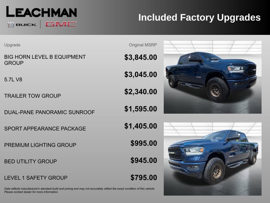 2023 RAM 1500 Big Horn Crew Cab 4x4 5'7" Box