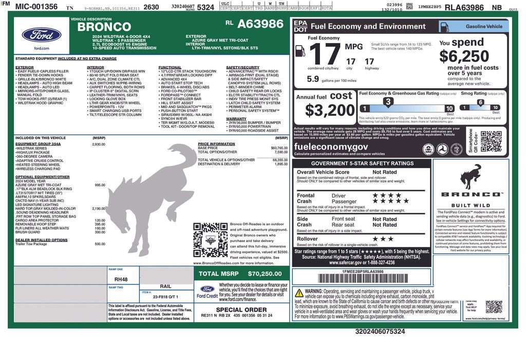 2024 Ford Bronco Wildtrak