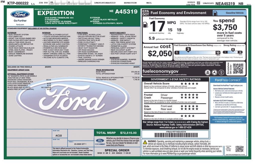 2022 Ford Expedition Timberline