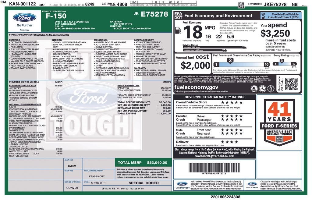 2018 Ford F-150 XL