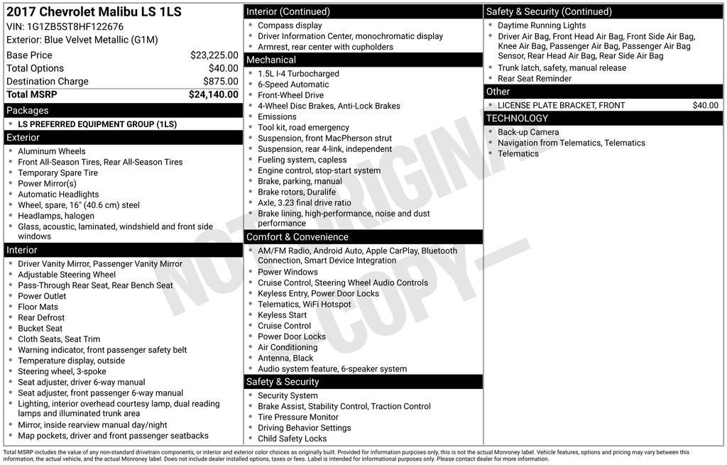 2017 Chevrolet Malibu LS