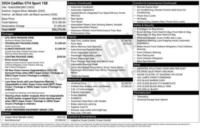 2024 Cadillac CT4 Sport