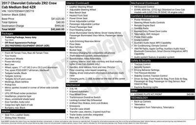 2017 Chevrolet Colorado 4WD ZR2