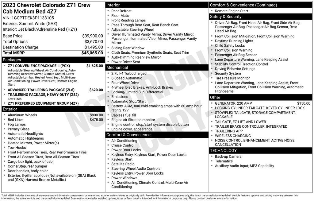 2023 Chevrolet Colorado Z71