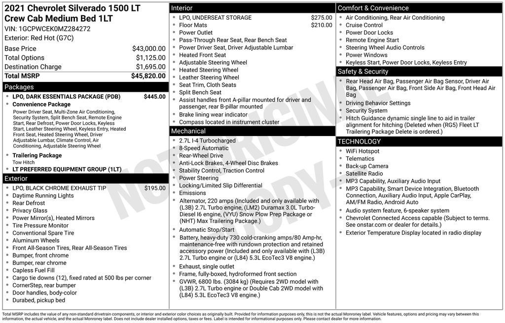 2021 Chevrolet Silverado 1500 LT