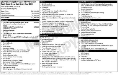 2020 Chevrolet Silverado 1500 Custom Trail Boss