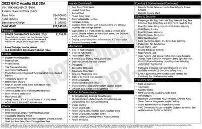 2022 GMC Acadia SLE