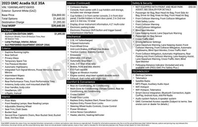 2023 GMC Acadia SLE