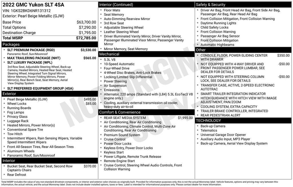 2022 GMC Yukon SLT