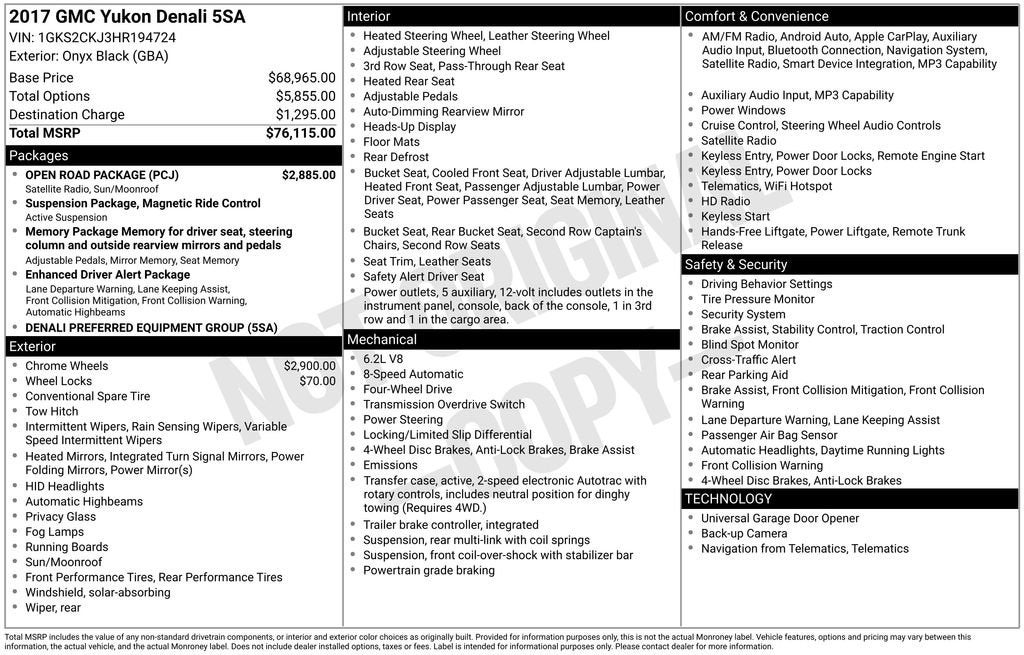 2017 GMC Yukon Denali