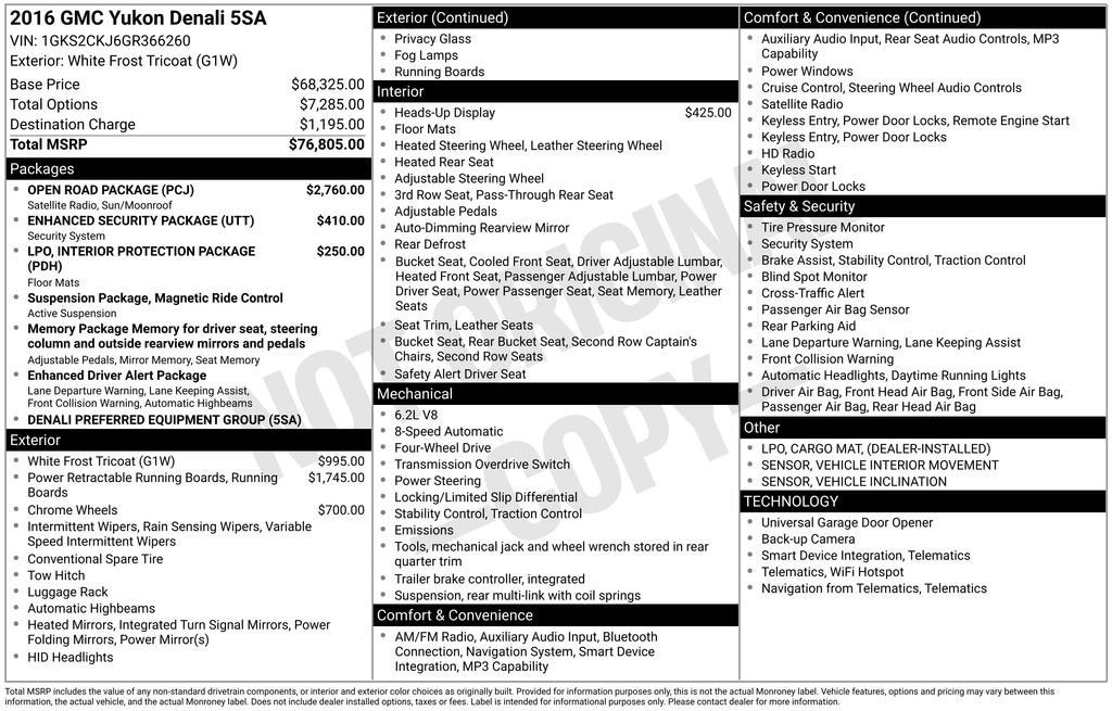 2016 GMC Yukon Denali