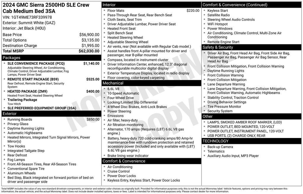 2024 GMC Sierra 2500 HD SLE