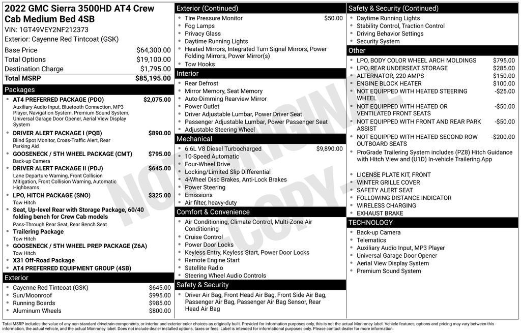 2022 GMC Sierra 3500 HD AT4