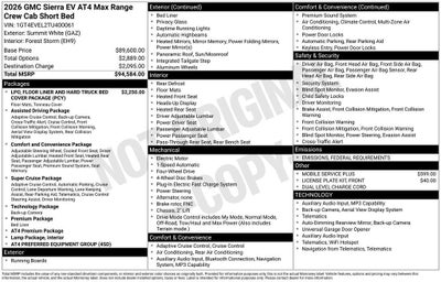 2026 GMC Sierra EV AT4 Max Range