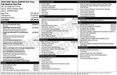 2026 GMC Sierra 2500 HD SLE