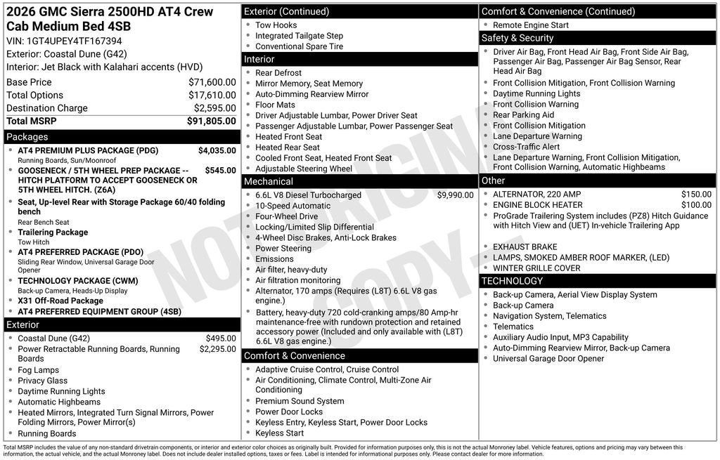 2026 GMC Sierra 2500 HD AT4