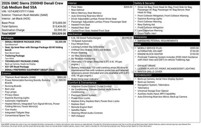 2026 GMC Sierra 2500 HD Denali