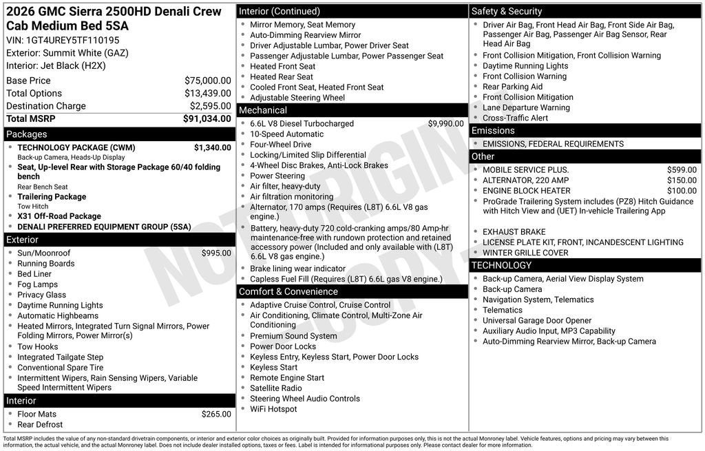 2026 GMC Sierra 2500 HD Denali