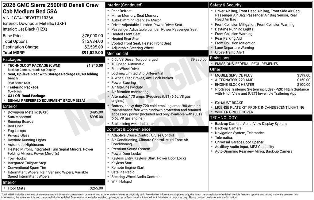 2026 GMC Sierra 2500 HD Denali