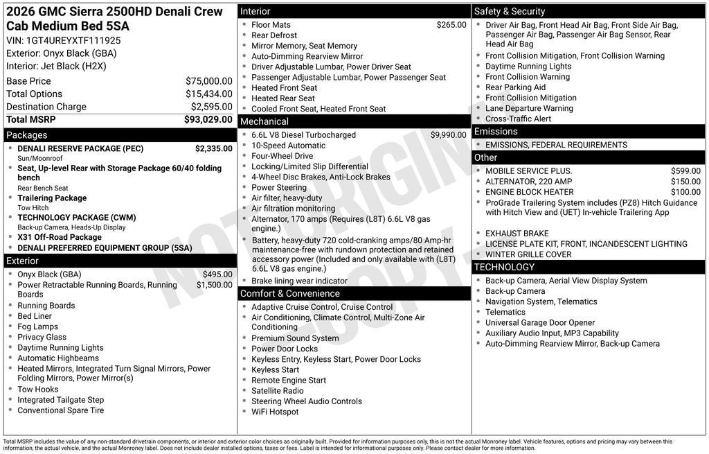 2026 GMC Sierra 2500 HD Denali