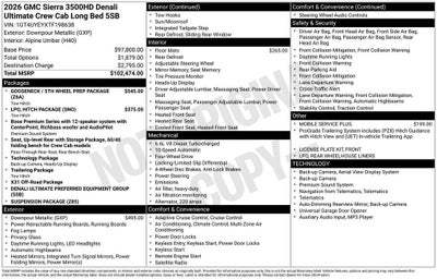 2026 GMC Sierra 3500 HD Denali Ultimate DRW