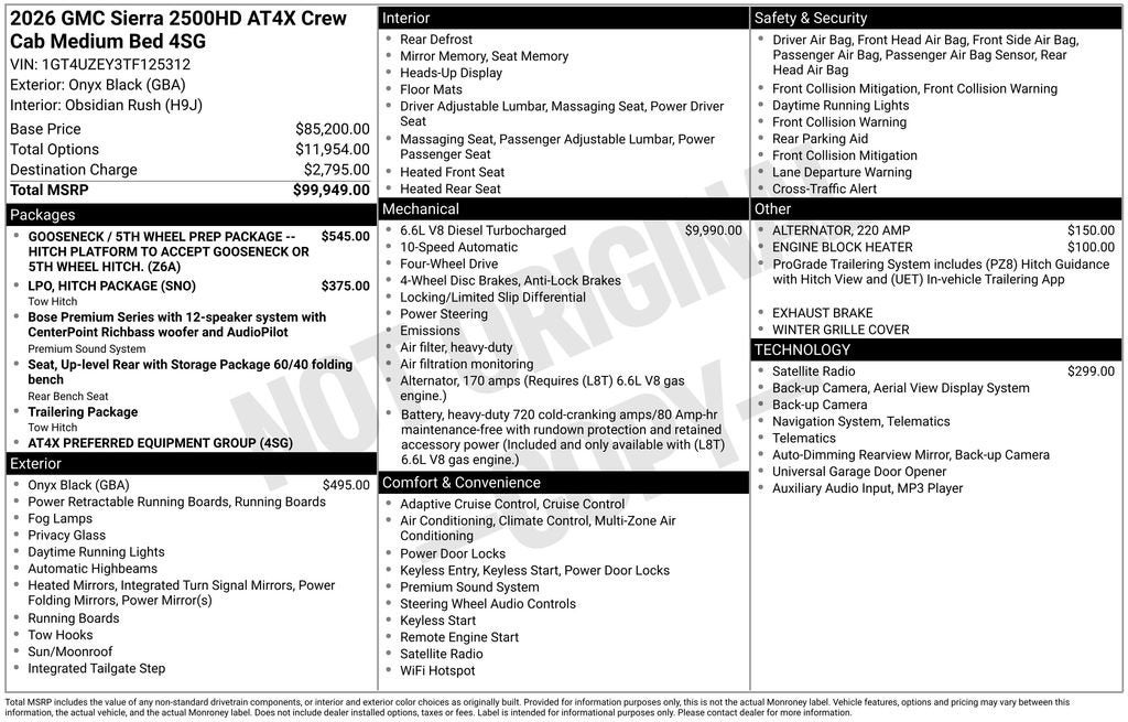 2026 GMC Sierra 2500 HD AT4X