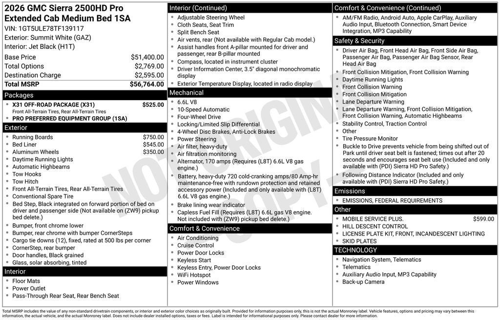 2026 GMC Sierra 2500 HD Pro