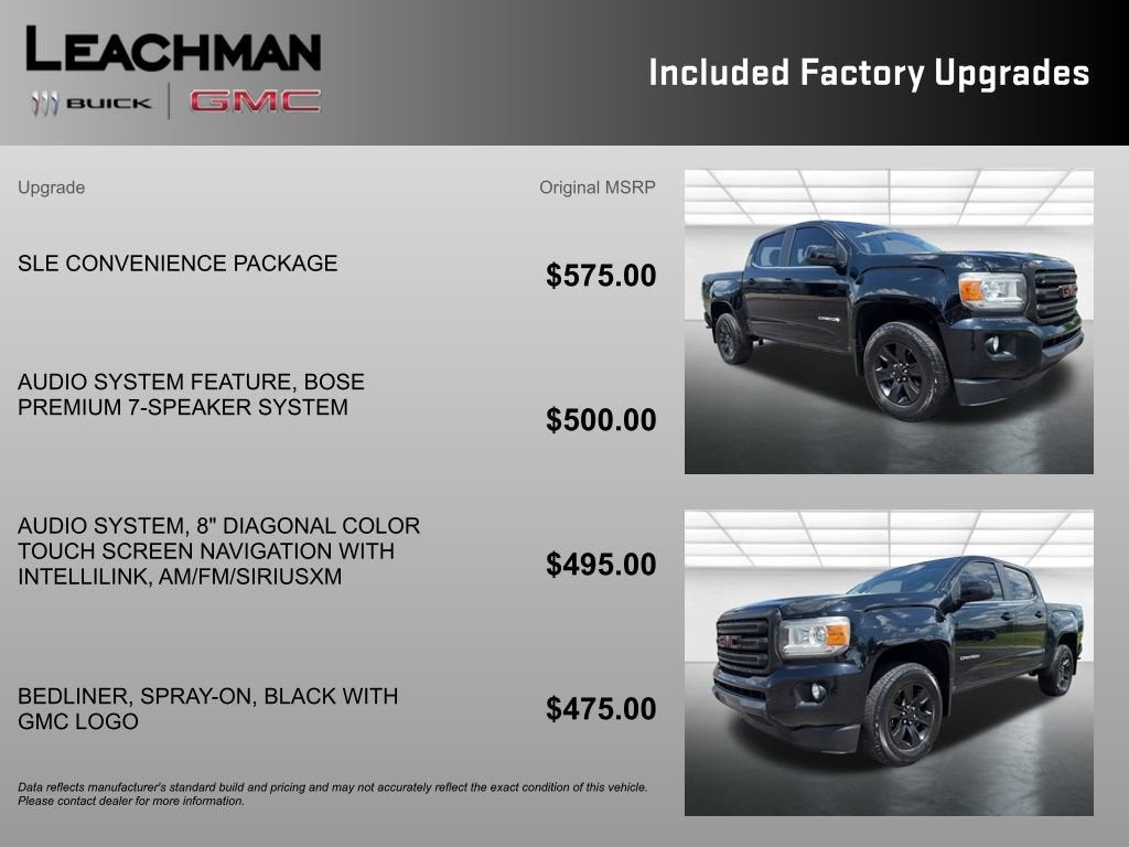 2016 GMC Canyon 4WD SLE