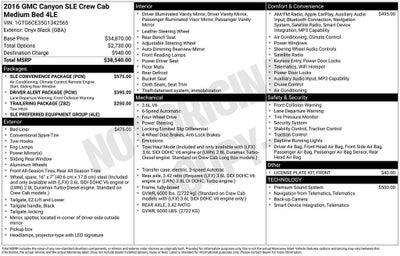 2016 GMC Canyon 4WD SLE