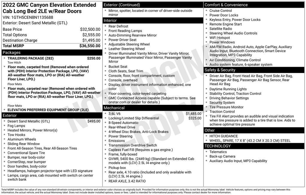 2022 GMC Canyon Elevation