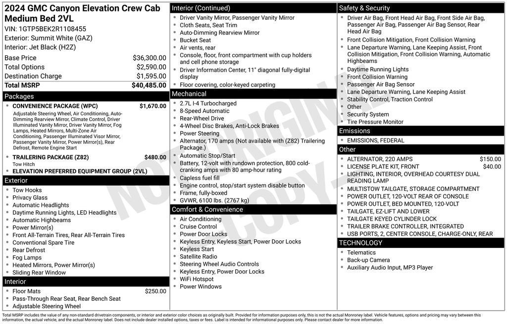 2024 GMC Canyon Elevation