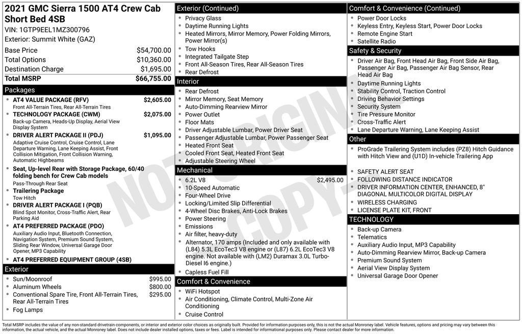 2021 GMC Sierra 1500 AT4