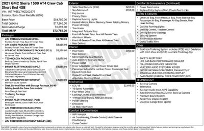 2021 GMC Sierra 1500 AT4