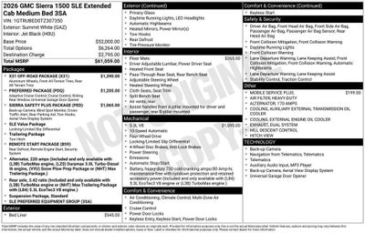 2026 GMC Sierra 1500 SLE