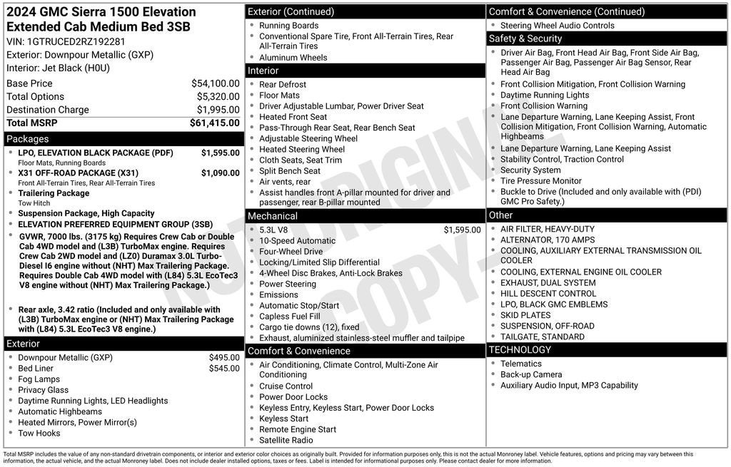2024 GMC Sierra 1500 Elevation