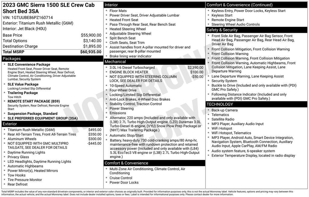 2023 GMC Sierra 1500 SLE