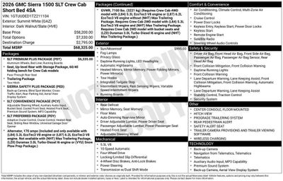 2026 GMC Sierra 1500 SLT