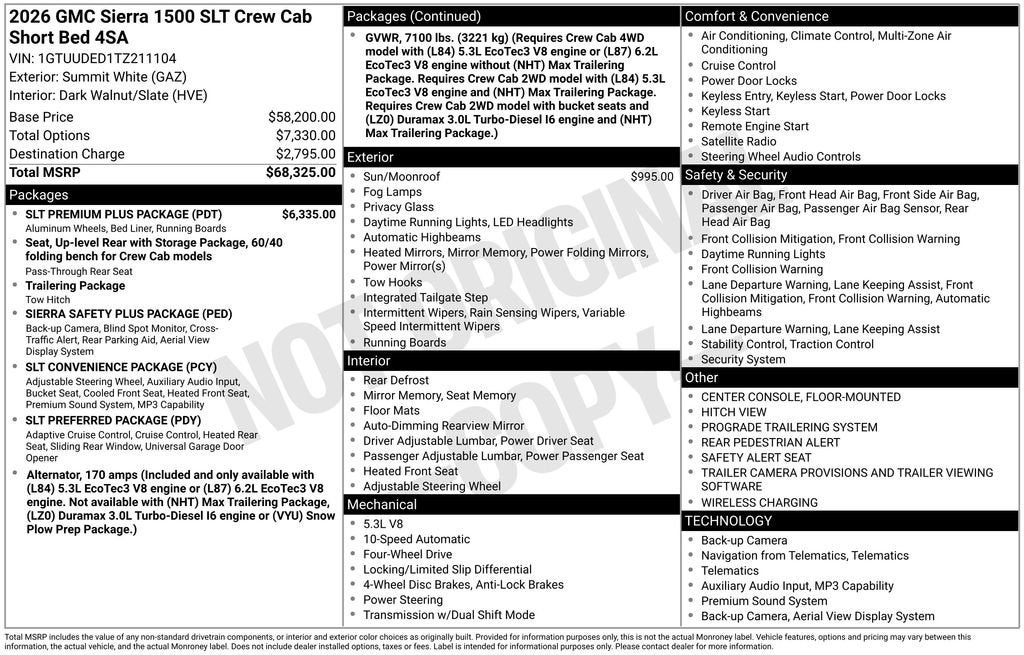 2026 GMC Sierra 1500 SLT