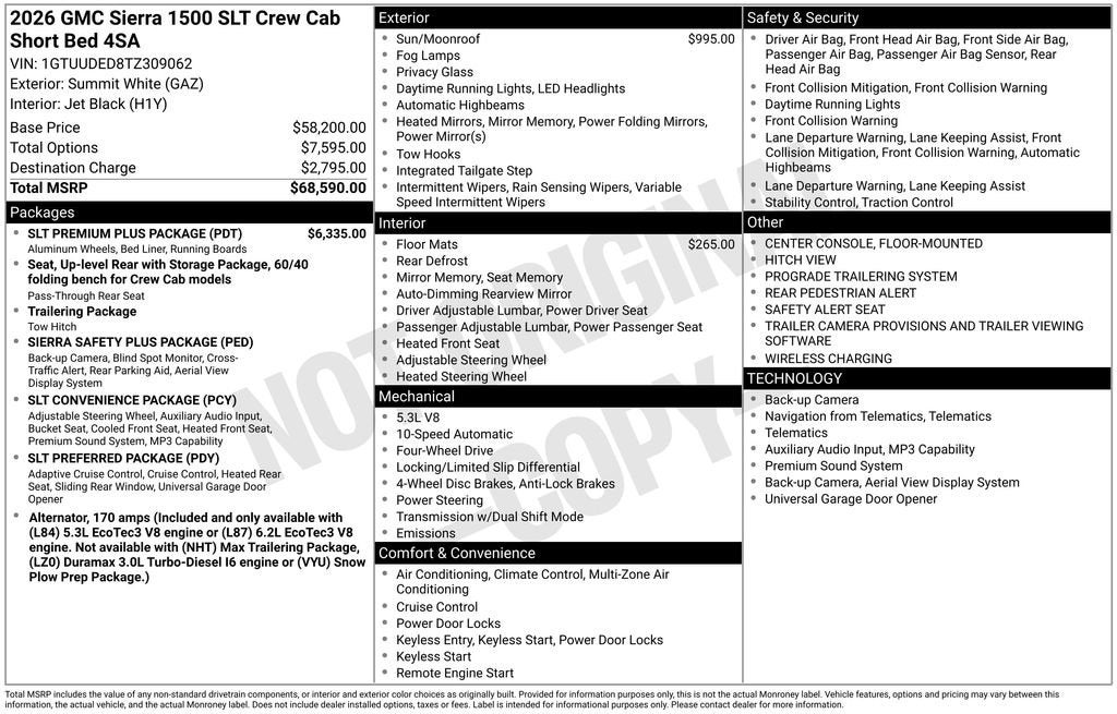 2026 GMC Sierra 1500 SLT