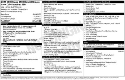 2026 GMC Sierra 1500 Denali Ultimate