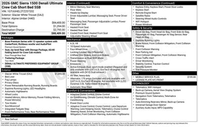 2026 GMC Sierra 1500 Denali Ultimate