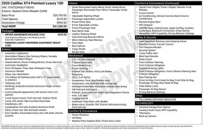 2020 Cadillac XT4 Premium Luxury