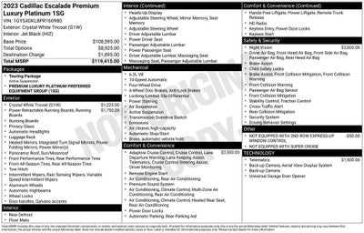 2023 Cadillac Escalade Premium Luxury Platinum