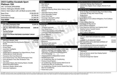 2023 Cadillac Escalade Sport Platinum